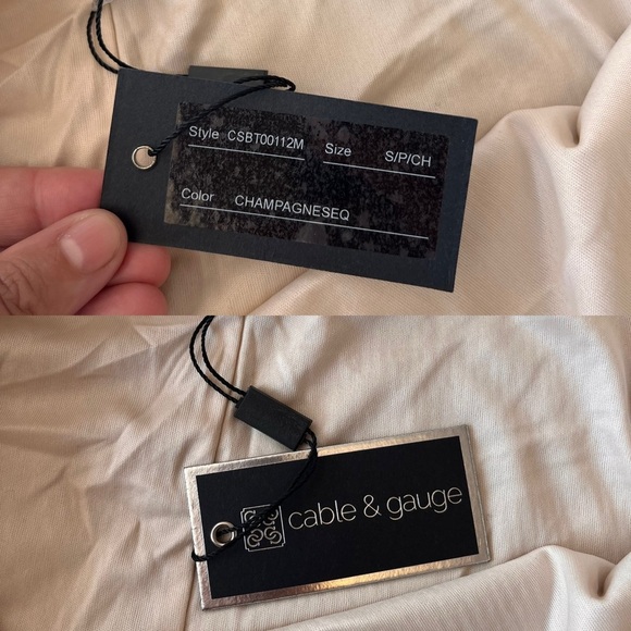 NWT Cable & Gauge Champagne Sequin Skirt S - Picture 5 of 12